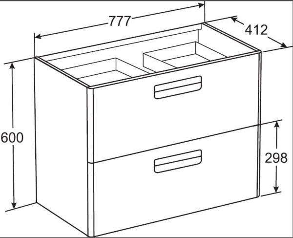 Тумба под раковину Roca The Gap 80 белый глянец ZRU9302877