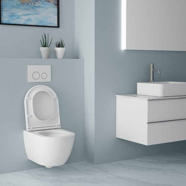 Унитаз подвесной безободковый Art&Max Torino AM823-V/SC микролифт