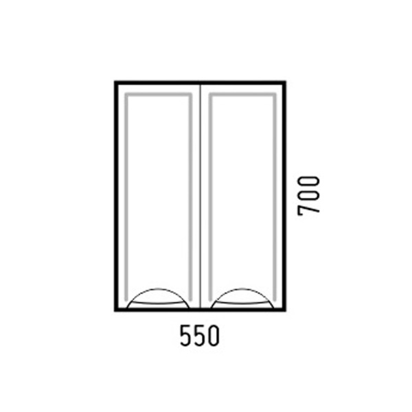 Шкаф подвесной (55х70) Corozo Монро 55 SD-00000367