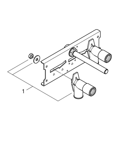 Комплект подключения GROHE Eurosmart Cosmopolitan E 39383 000 (39383000)