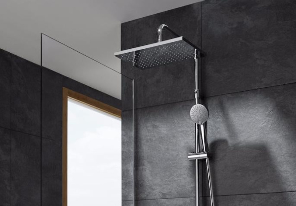 Душевая стойка с термостатом и полочкой Roca DECK-T SQUARE A5A9C88C00