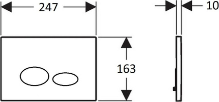 Клавиша смыва Creavit TERRA GP9002.07 холодный серый матовый
