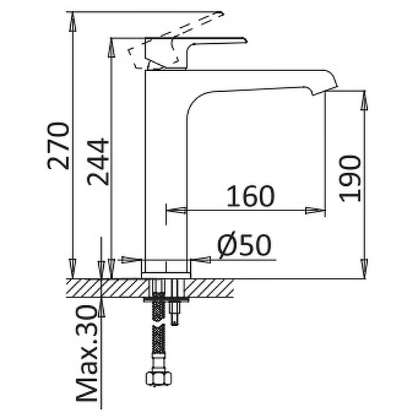 Смеситель для раковины Cezares Nautic NAUTIC-LC-BIO