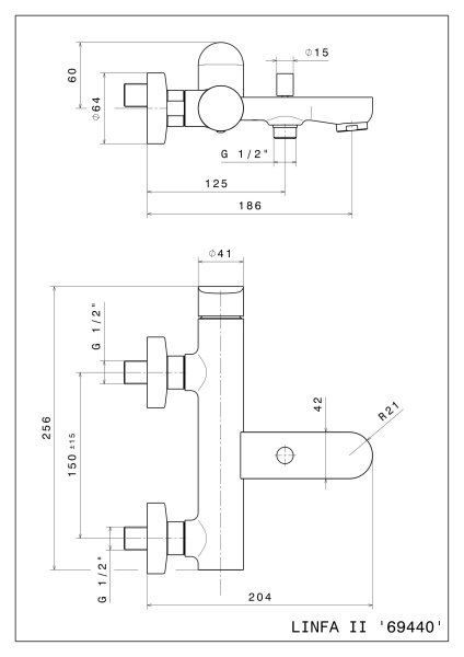 Смеситель для ванны Kerama Marazzi Ole 69440CKM.M0.071