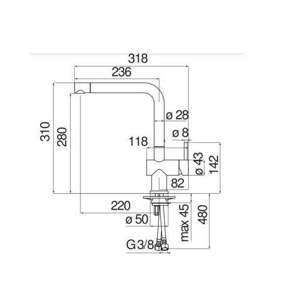 Смеситель для кухни Nobili Live LV00113BM