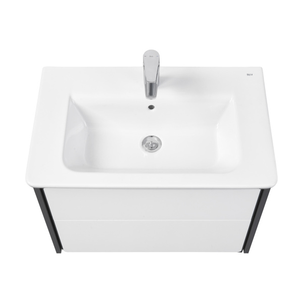 Тумба под раковину Roca Ronda 70 белый глянец/антрацит ZRU9302964