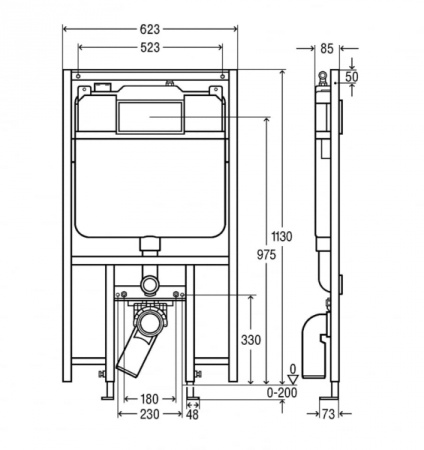 Инсталляция для подвесного унитаза Viega Eco Plus 686185