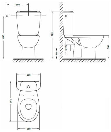 Чаша унитаза Gala Elia 18180 (71883)