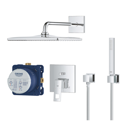Душевая система со смесителем Grohe Eurocube Rainshower Mono 310 Cube 25238 000 (25238000) хром 
