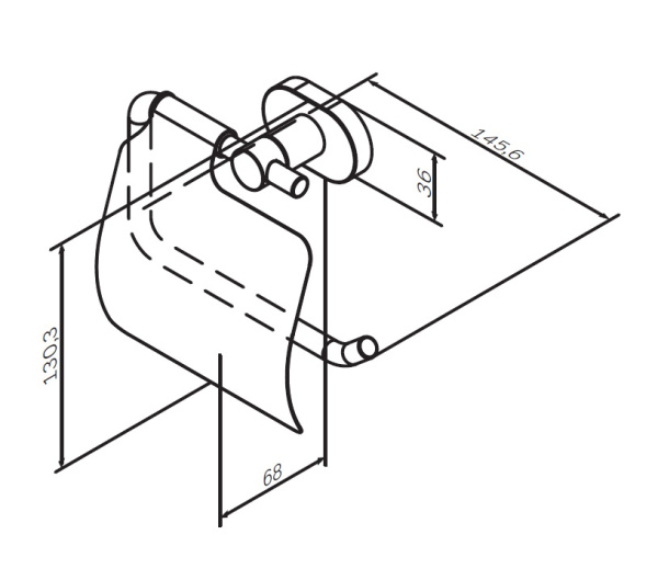 Держатель для туалетной бумаги с крышкой Am.Pm Sense A74341400
