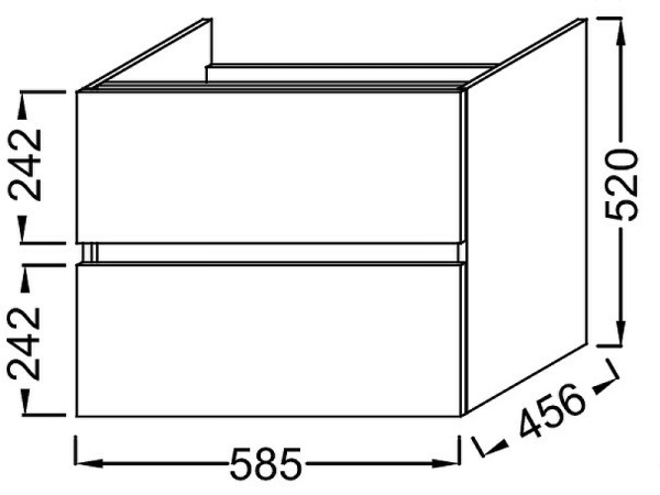 Тумба под раковину Jacob Delafon Tolbiac 60 EB2381-E75