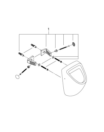 Писсуар Grohe Bau Ceramic скрытый монтаж 39438 000 (39438000)