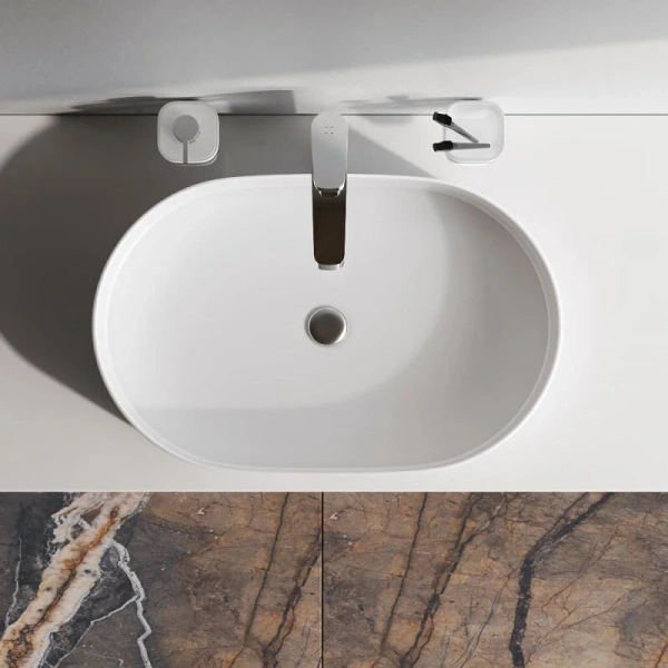 Раковина накладная (51х35) Am.Pm Func M8FWCC20500WG белый