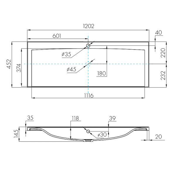 Тумба под раковину Aquaton Мадрид 120 1A1703K2MA010