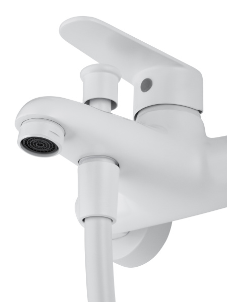 Смеситель для ванны с душем WONZON & WOGHAND ALFA, белый матовый WW-AE3204-MW