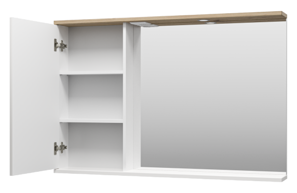 Зеркало-шкаф (118х80) Misty Респект 120 левый Э-Рес02120-1Л