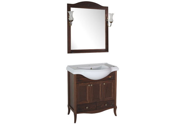 Тумба под раковину ASB-Woodline   Салерно 80  9696 (коричневый)