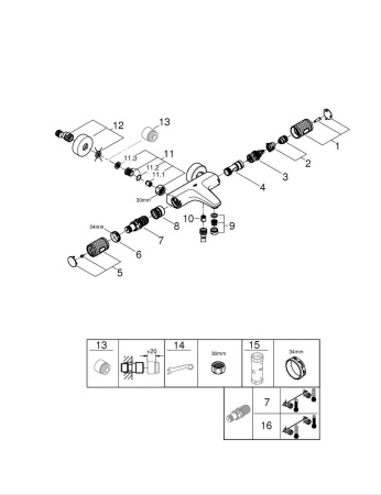 Термостат для ванны Grohe Precision Feel QuickFix 34788 000 (34788000) хром