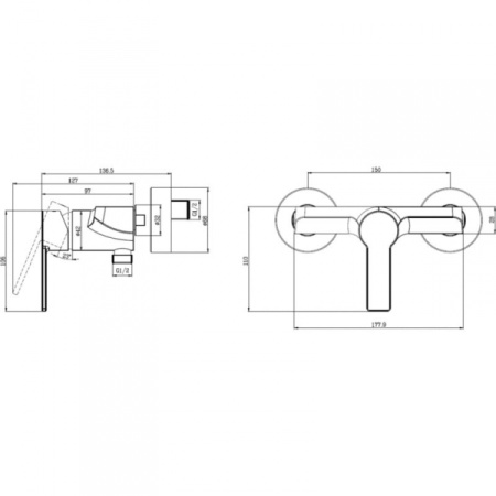 Смеситель для душа Villeroy&boch Architectura TVS10300100061