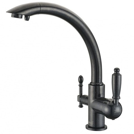 Смеситель для кухни с подключением к фильтру ZR 314 YF-33 ЧЕРНЫЙ МЕТАЛЛ