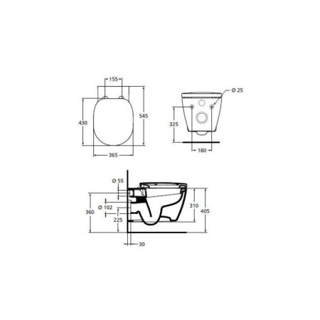 Комплект унитаз + инсталляция Ideal Standard Connect W880101