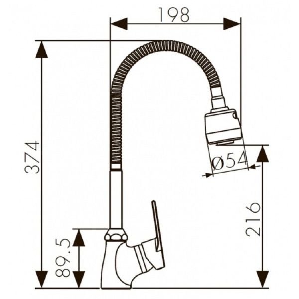 Смеситель для кухонной мойки KAISER ECO (00066)