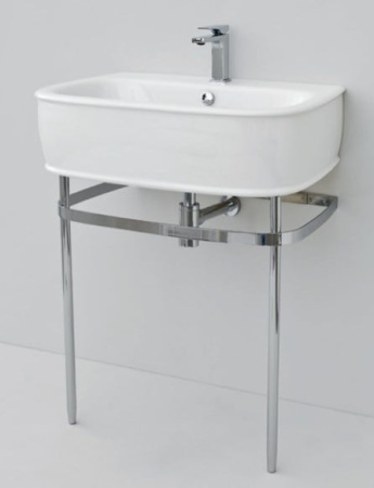 Металлическая консоль c раковиной Artceram Azuley AZA002 71 cr