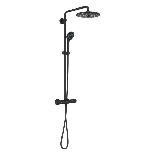 Душевая система с термостатом Grohe Euphoria 27615KF2 (черный матовый) Душевая система с термостатом Grohe Euphoria 27615KF2 (черный матовый)
