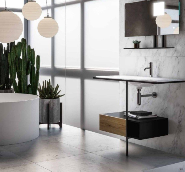 Раковина встраиваемая сверху (122х52) Kerasan Shape 547001*1 белый глянец