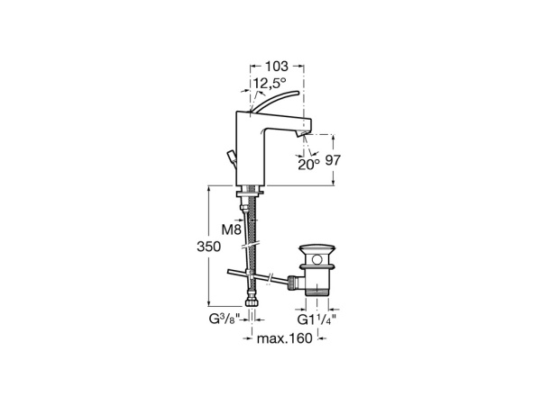 Смеситель для раковины Roca Moai 5A3046C00
