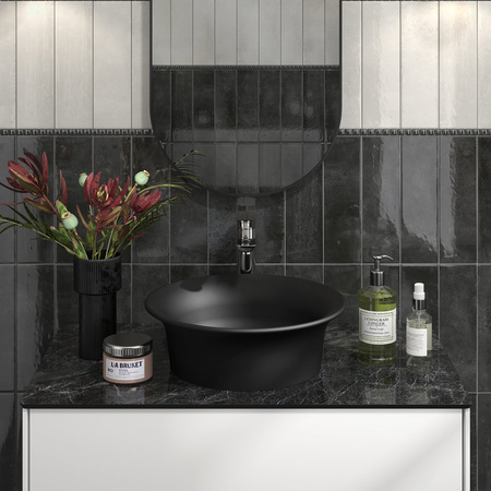 Раковина накладная (40х40) Kerama Marazzi Canaletto CN.wb.40\BLK.M