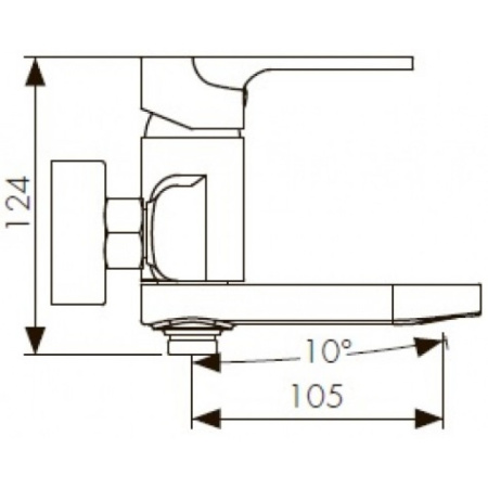Смеситель для ванны KAISER Linear (59022)