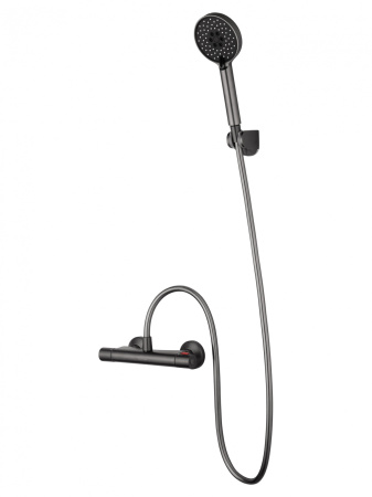 Смеситель для душа с термостатом WONZON & WOGHAND INN 5, темный графит WW-B1005-A-BGG