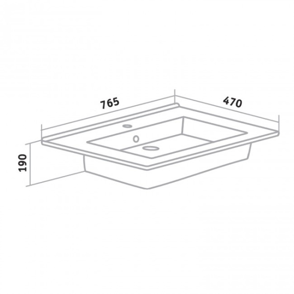 Раковина RUNO мебельная Kirovit Оскар 75 (00-00001022)
