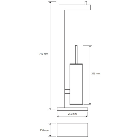 Стойка с держателем туалетной бумаги и ёршик Bemeta BETA 132836042