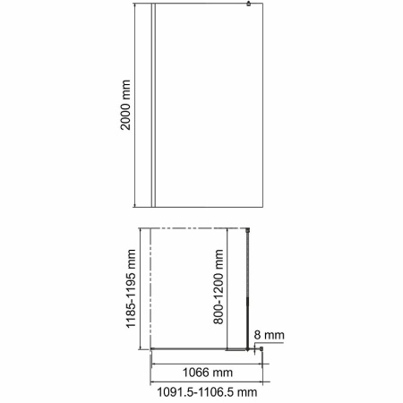 Душевая перегородка WasserKRAFT Rossel 110 28W46