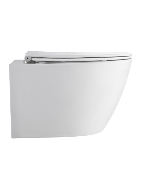 Унитаз подвесной безободковый Orange C07-150W с микролифтом TORNADO, белый