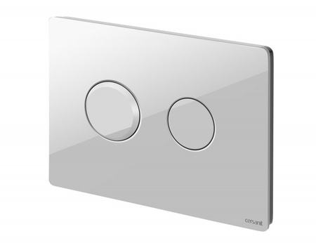 Кнопка Cersanit ACCENTO CIRCLE пневматическая белая глянцевая стекло P-BU-ACN-CIR-PN/Wh/Gl