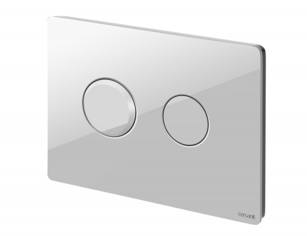 Кнопка Cersanit ACCENTO CIRCLE пневматическая белая глянцевая стекло P-BU-ACN-CIR-PN/Wh/Gl