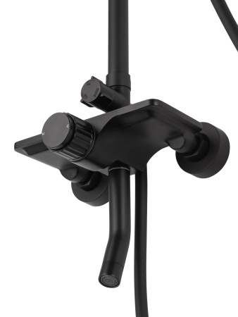 Душевая система WONZON & WOGHAND CLICK, черный матовый WW-N3S962-MB