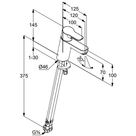Смеситель для раковины Kludi Pure&Easy 372750565