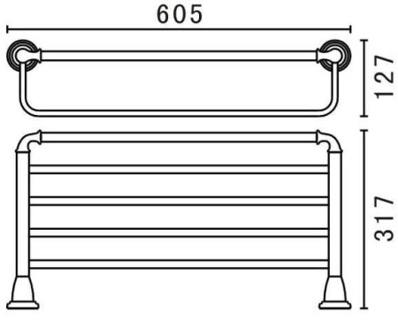 Полка для полотенец Art&Max AM-3622AW-Do