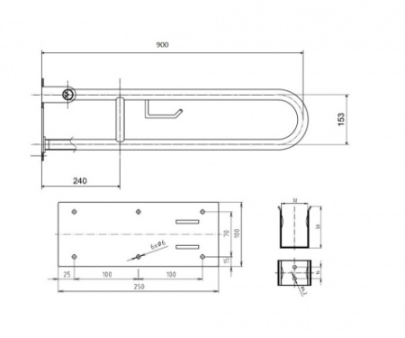 Поручень откидной BEMETA Help 301407293