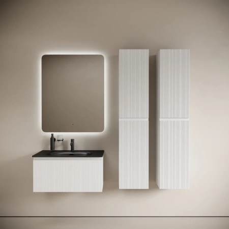 Тумба без раковины подвесная Sancos Code CD80W белый глянец