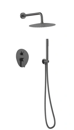 Душевой комплект Gid Aira L020-GM-VD2, вороненая сталь