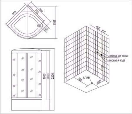 Душевая кабина Appollo TS-49