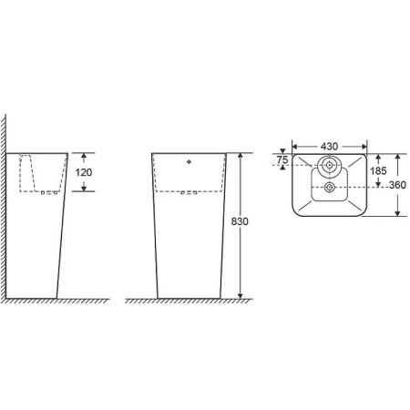 Раковина Cerutti Doris 43 CT7830 Белая