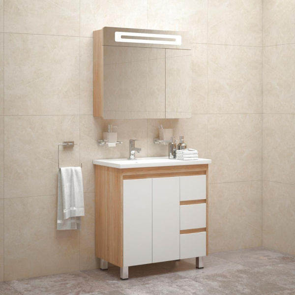 Зеркальный шкаф (80х70) Corozo Остин 80 SD-00000558