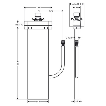 Скрытая часть смесителя Hansgrohe Secubox 13560180