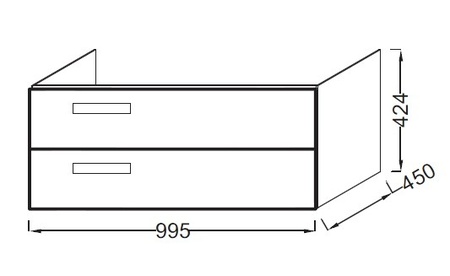Тумба под раковину Jacob Delafon Rythmik EB1304-G1C